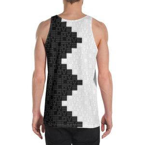 Black & White Love Pattern Tank Top on David Krug Online Store