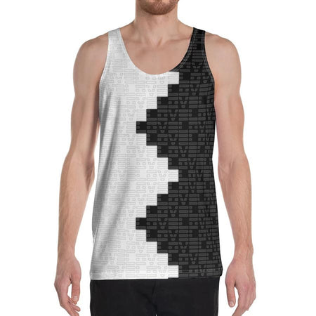 Black & White Love Pattern Tank Top on David Krug Online Store