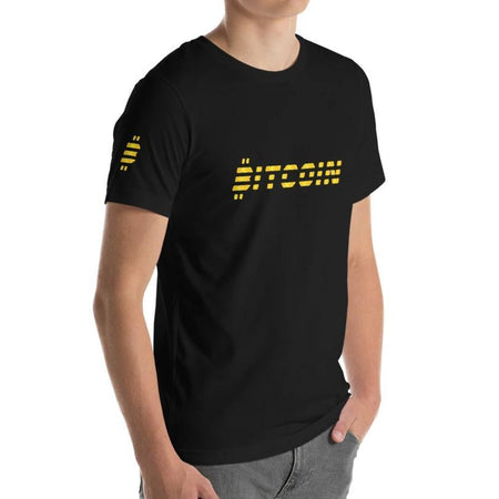 Golden Bitcoin T-shirt on David Krug Online Store