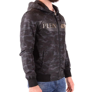 Plein Sport Black Camo Zip Hoodie Fashion on David Krug Online Store