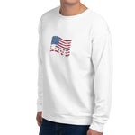 Stars & Stripes Love Flag Sweatshirt on David Krug Online Store