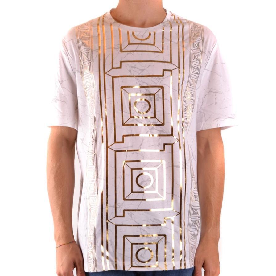 Versace Collection Gold Pattern T-shirt Fashion on David Krug Online Store
