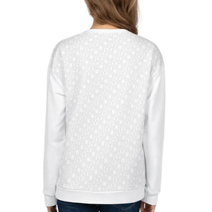 White Love Pattern Sweatshirt on David Krug Online Store